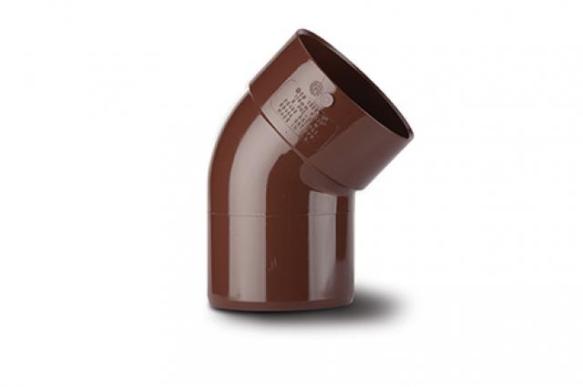 Polypipe 110mm / 4in Ring Seal Soil System - 135 Degree Bend Double Single Socket Solvent - Brown
