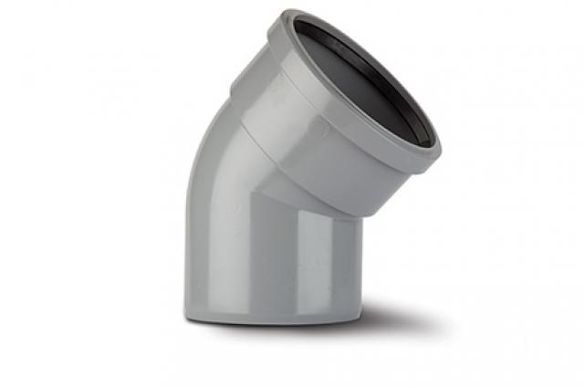 Polypipe 160mm / 6in Ring Seal Soil System - 135 Degree Bend Single Socket - Grey