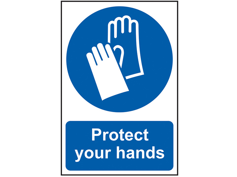 Scan Protect Your Hands - PVC Sign 200 x 300mm SCA0023
