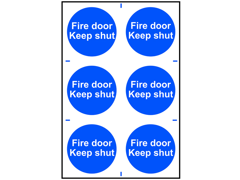 Scan Fire Door Keep Shut - 6 PVC Signs 100 x 100mm SCA0151
