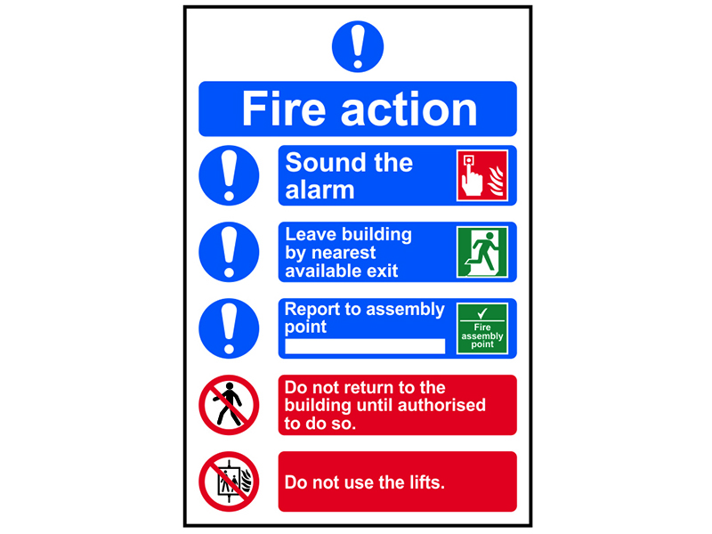 Scan Fire Action Procedure, Style 2 - PVC Sign 200 x 300mm SCA0178