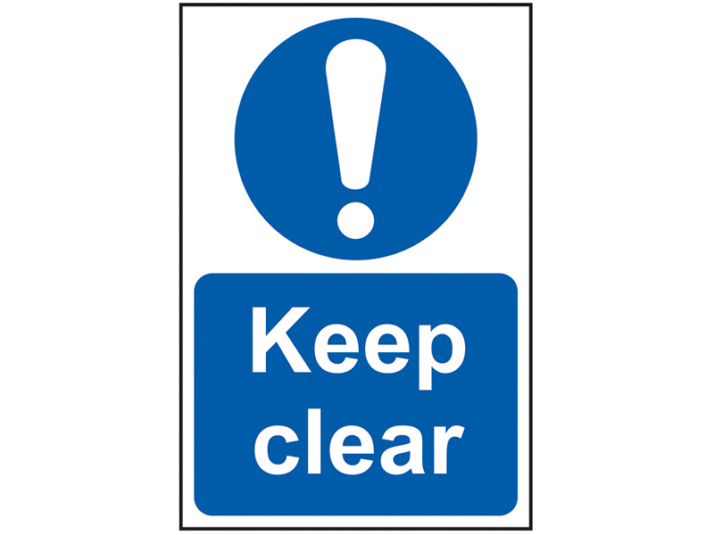 Scan Keep Clear - PVC Sign 200 x 300mm SCA0253