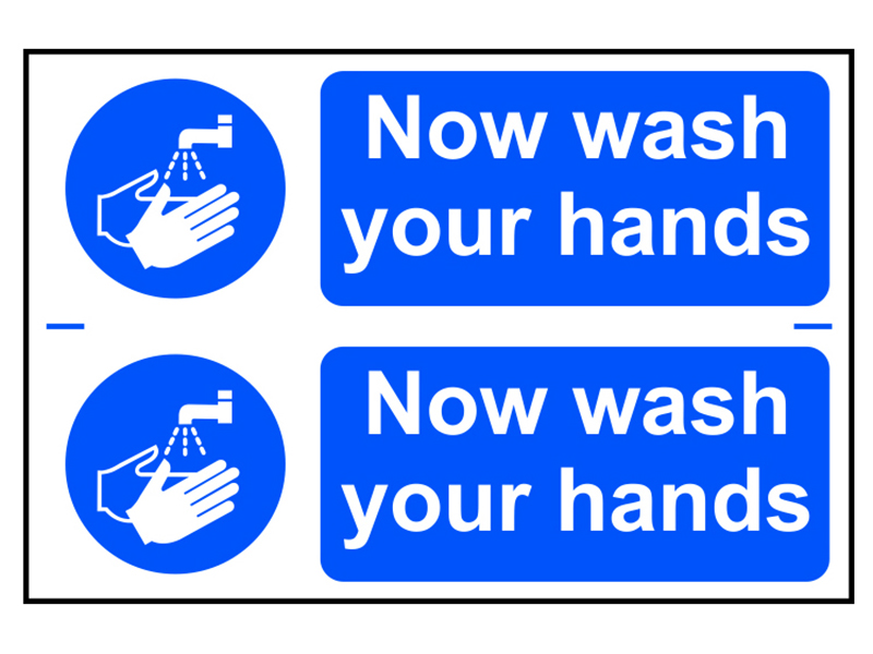 Scan Now Wash Your Hands - PVC Sign 300 x 200mm SCA0404