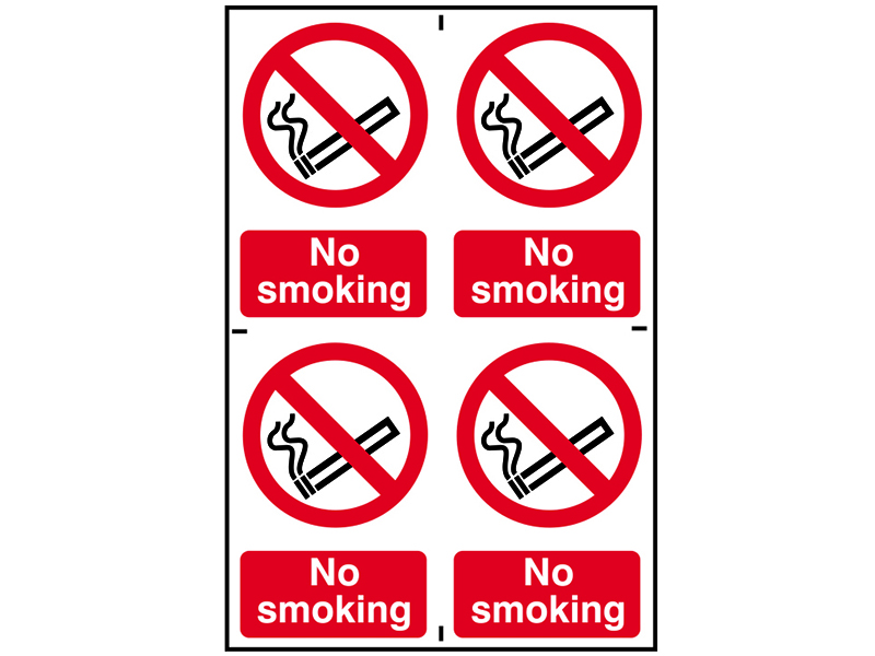 Scan No Smoking - 4 PVC Signs 100 x 150mm SCA0552