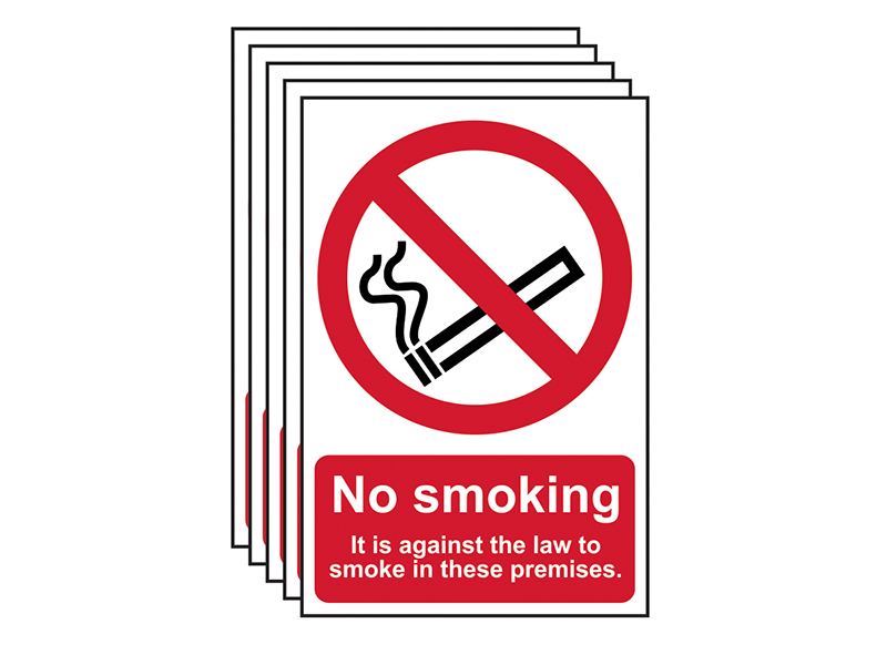 Scan No Smoking In These Premises - PVC Sign 200 x 300mm (5 Pack) SCA05675