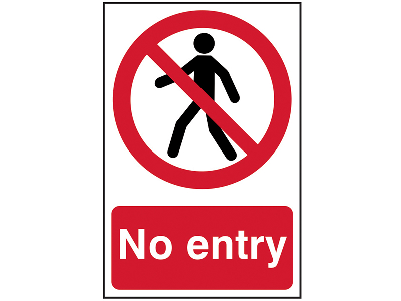 Scan No Entry - PVC Sign 200 x 300mm SCA0600
