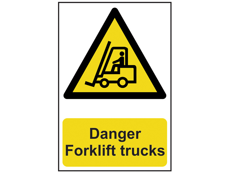 Scan Danger Forklift Trucks - PVC Sign 200 x 300mm SCA0954