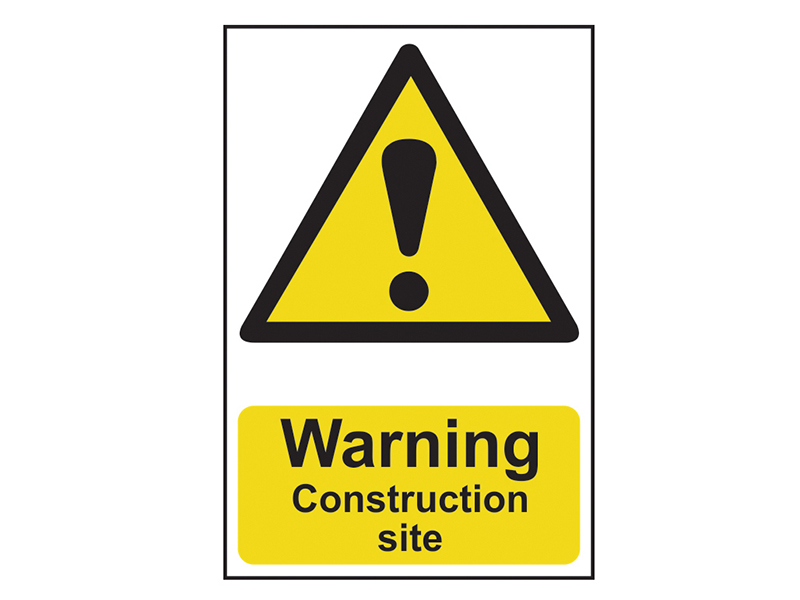 Scan Warning Construction Site - PVC Sign 200 x 300mm SCA0958