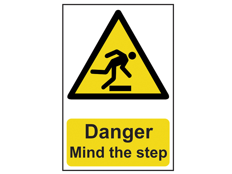 Scan Danger Mind The Step - PVC Sign 200 x 300mm SCA1105