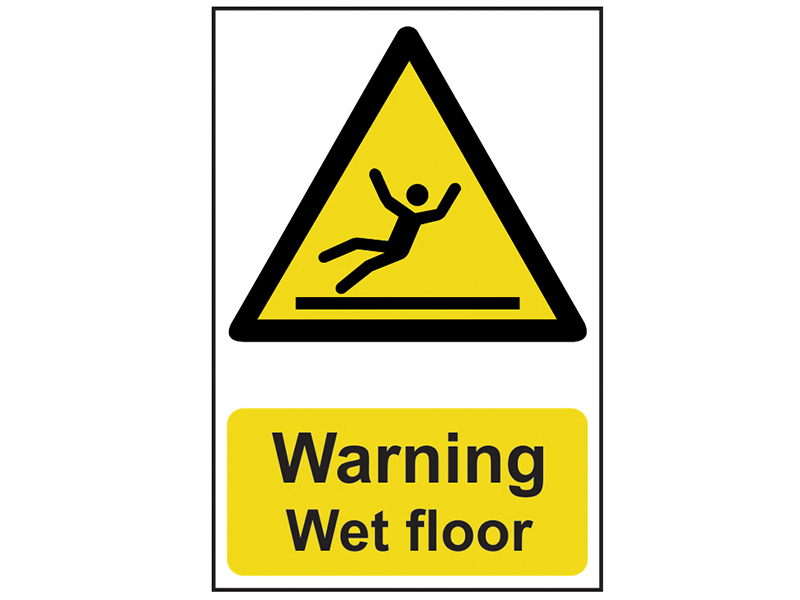 Scan Warning Wet Floor - PVC Sign 200 x 300mm SCA1107