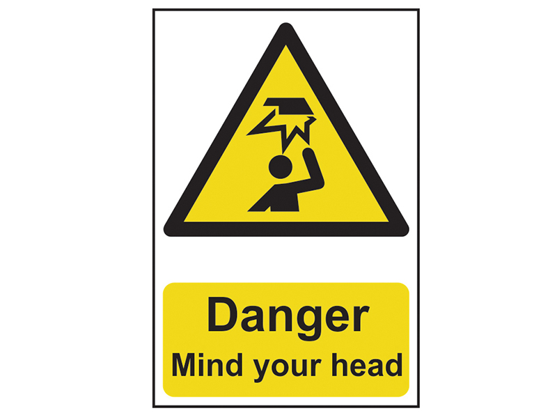 Scan Danger Mind Your Head - PVC Sign 200 x 300mm SCA1150