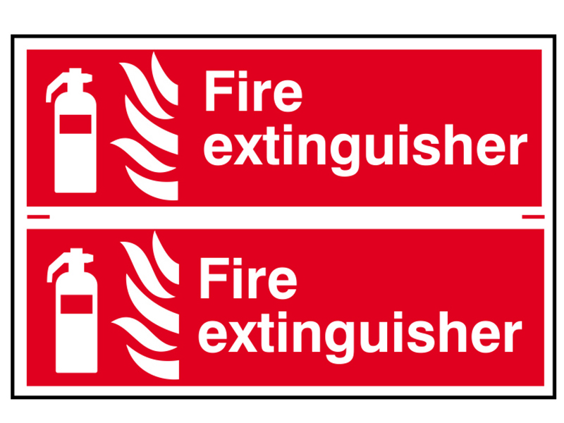 Scan Fire Extinguisher - 2 PVC Signs 300 x 100mm SCA1351