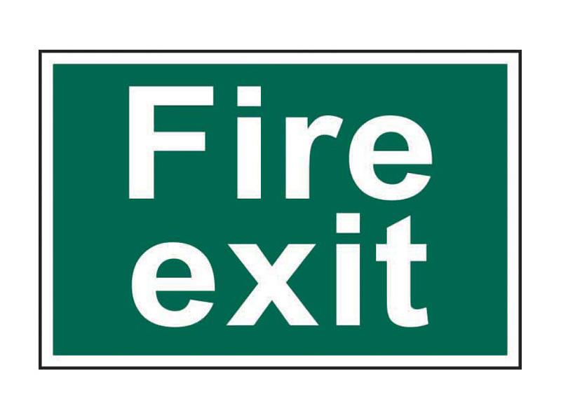Scan Fire Exit Text Only - PVC Sign 300 x 200mm SCA1502