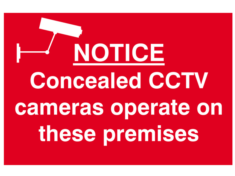 Scan Notice Concealed CCTV Camera - PVC Sign 300 x 200mm SCA1607