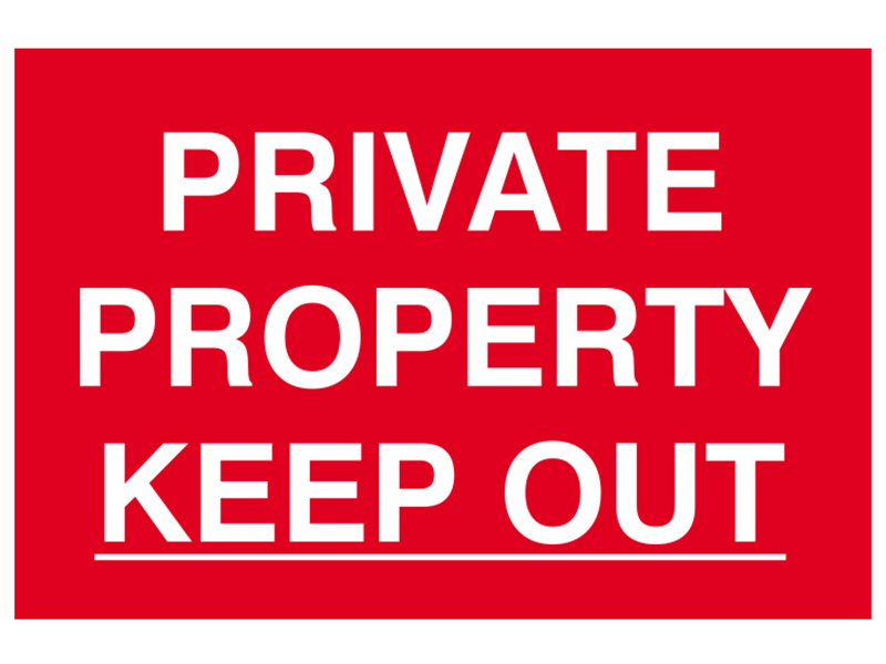 Scan Private Property Keep Out - PVC Sign 300 x 200mm SCA1652