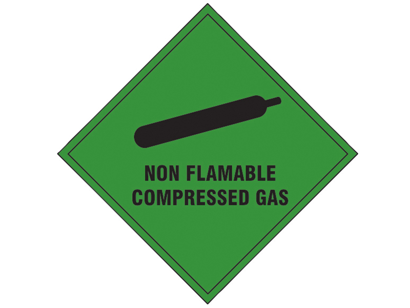 Scan Non Flammable Compressed Gas - Self Adhesive Vinyl Sign 100 x 100mm SCA1870S