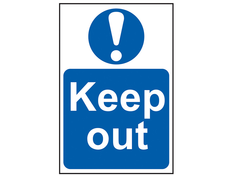 Scan Keep Out - PVC Sign 400 x 600mm SCA4003