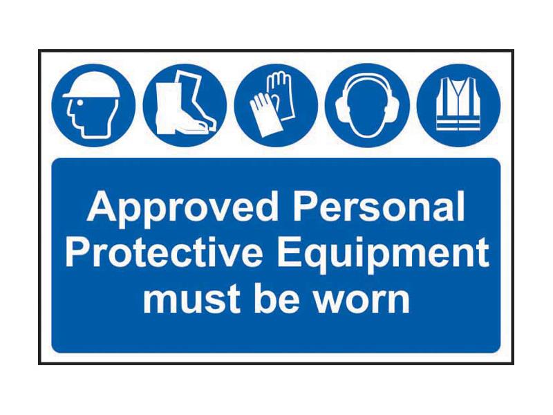 Scan Approved PPE Must Be Worn - PVC Sign 600 x 400mm SCA4020