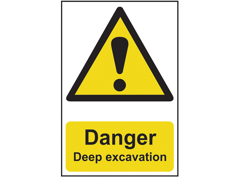 Scan Danger Deep Excavation - PVC Sign 400 x 600mm SCA4103