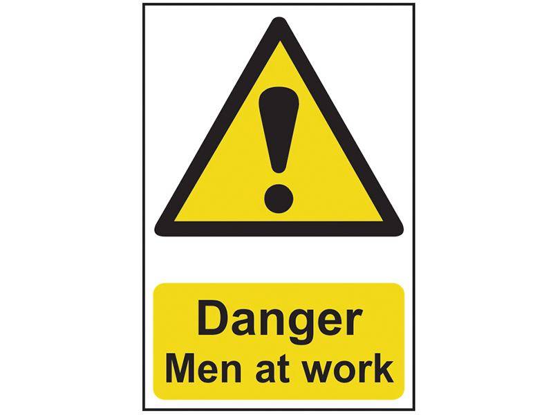 Scan Danger Men At Work - PVC Sign 400 x 600mm SCA4104
