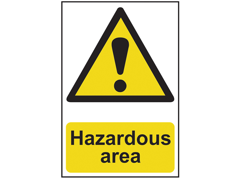 Scan Hazardous Area - PVC Sign 400 x 600mm SCA4107