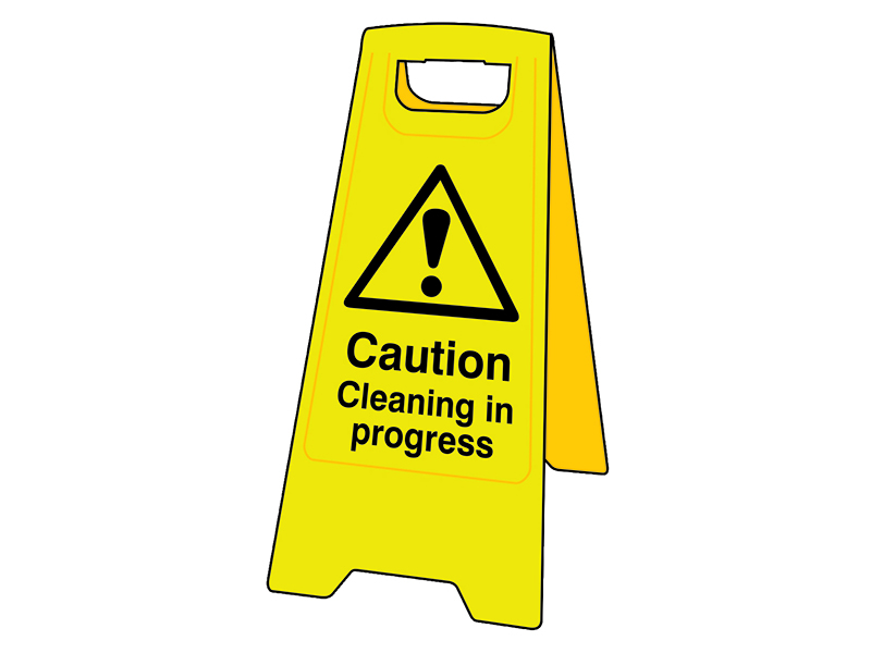 Scan Caution Cleaning In Progress - Heavy Duty 'A' Board SCA4703