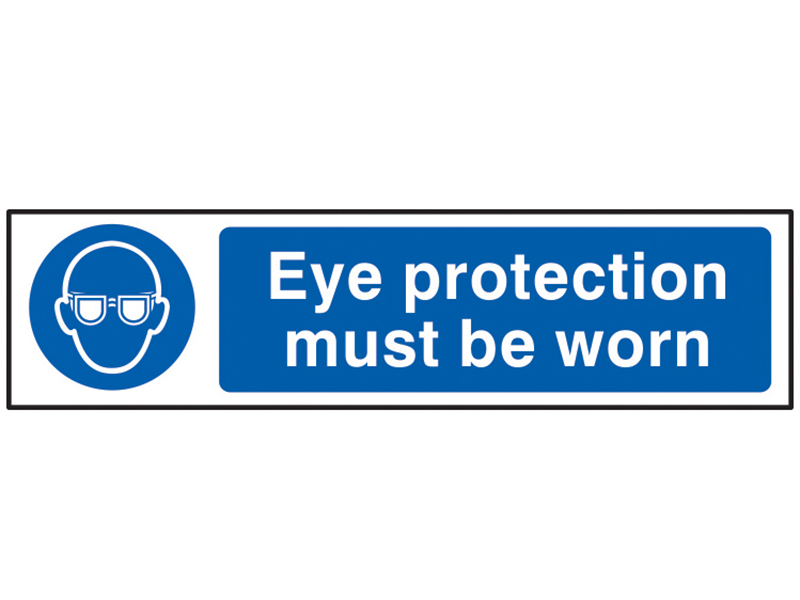 Scan Eye Protection Must Be Worn - PVC Sign 200 x 50mm SCA5001