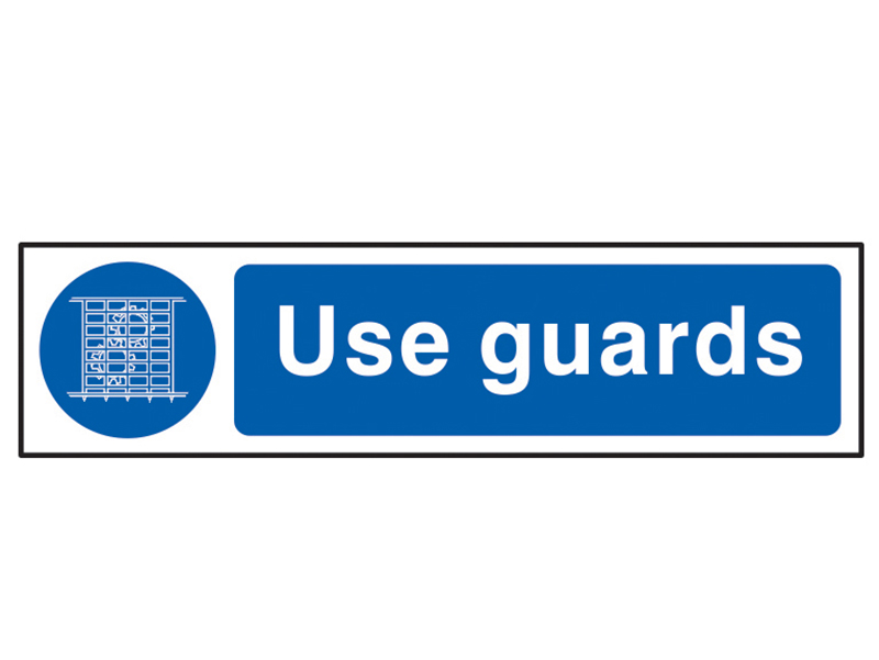 Scan Use Guards - PVC Sign 200 x 50mm SCA5003