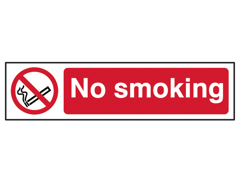 Scan No Smoking - PVC Sign 200 x 50mm SCA5050