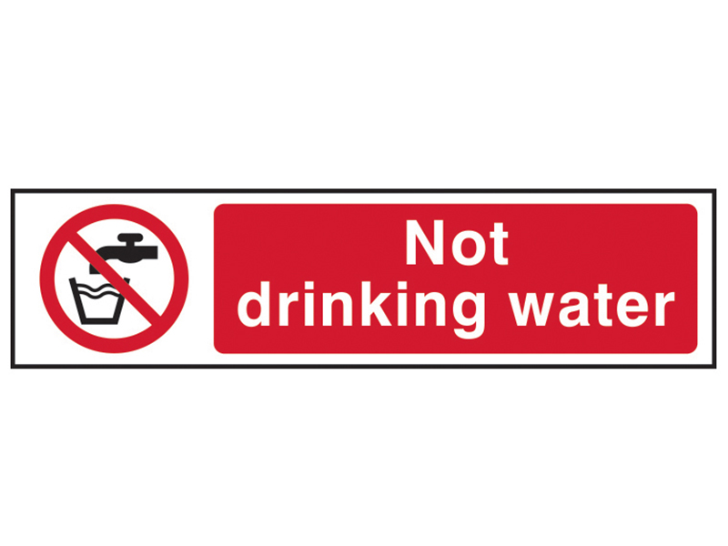 Scan Not Drinking Water - PVC Sign 200 x 50mm SCA5051