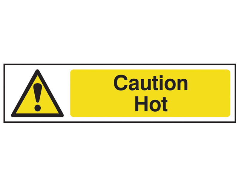 Scan Caution Hot - PVC Sign 200 x 50mm SCA5115