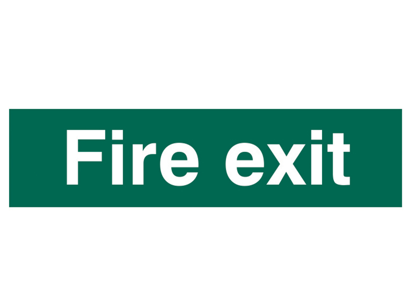 Scan Fire Exit Text Only - PVC Sign 200 x 50mm SCA5204
