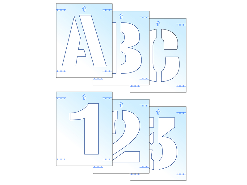 Scan Letter &amp; Number Stencil Kit 25mm SCA9403