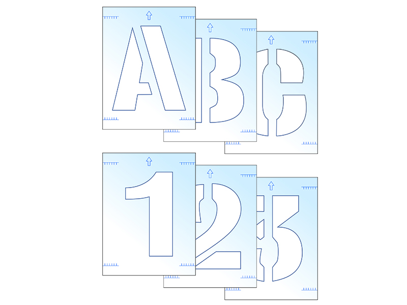 Scan Letter &amp; Number Stencil Kit 50mm SCA9404