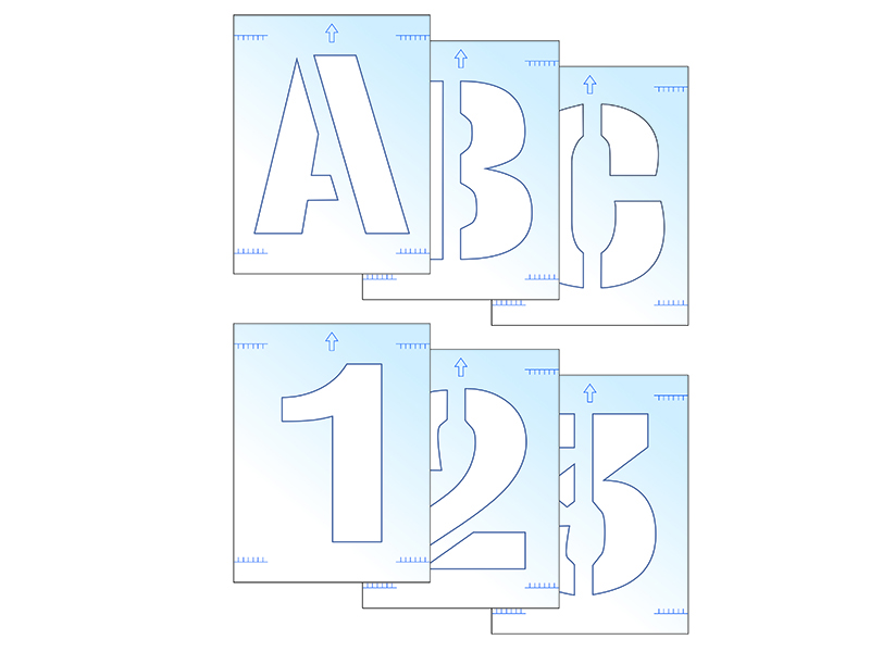 Scan Letter &amp; Number Stencil Kit 100mm SCA9406