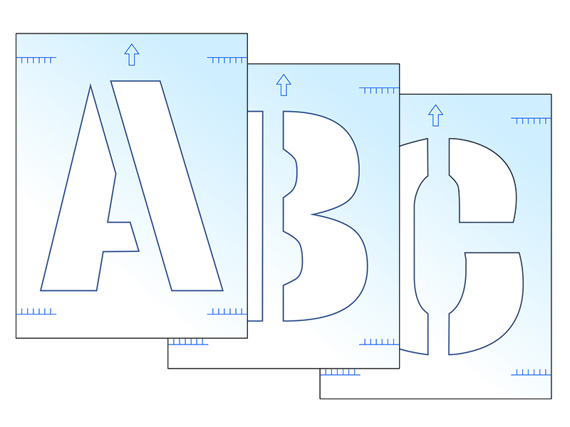 Scan Letter Stencil Kit 300mm SCA9417