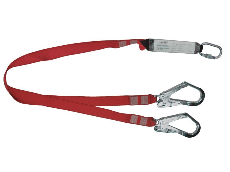 Scan Fall Arrest Twin Lanyard 1.8m SCAFALYTWIN