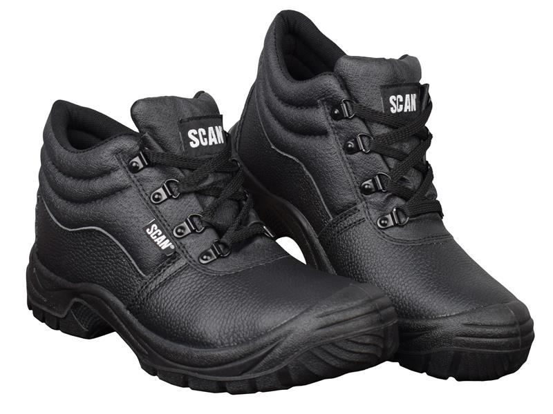 Scan 4 D-Ring Chukka Safety Boots Black UK 10 EUR 44 SCAFWCHUK10