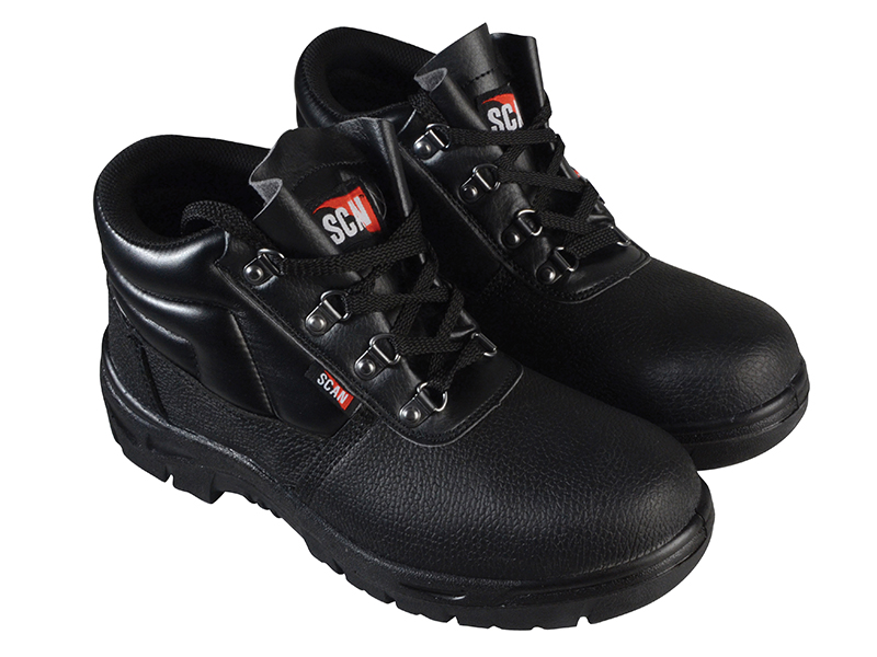 Scan 4 D-Ring Chukka Safety Boots Black UK 3 EUR 36 SCAFWCHUK3