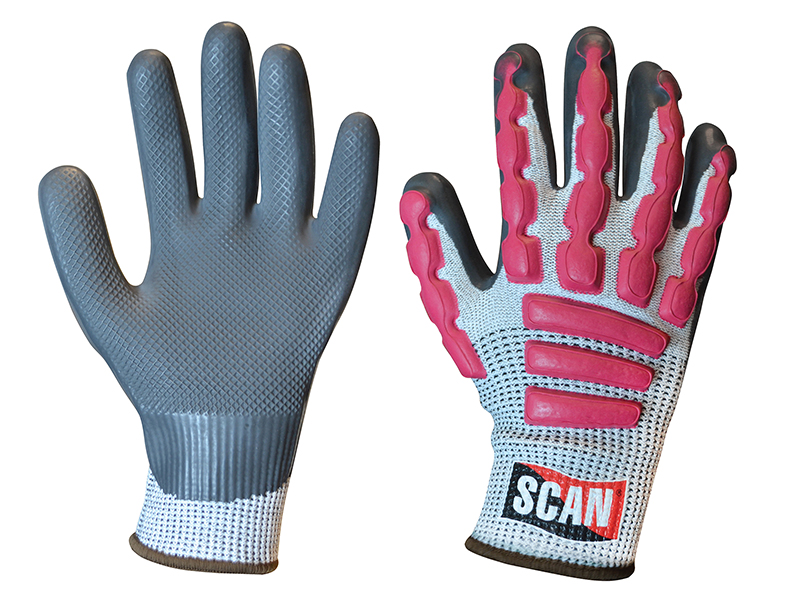 Scan Anti-Impact Latex Cut 5 Gloves - XL (Size 10) SCAGLOAIXL