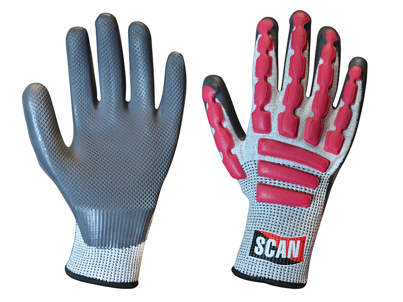 Scan Anti-Impact Latex Cut 5 Gloves - XXL (Size 11) SCAGLOAIXX