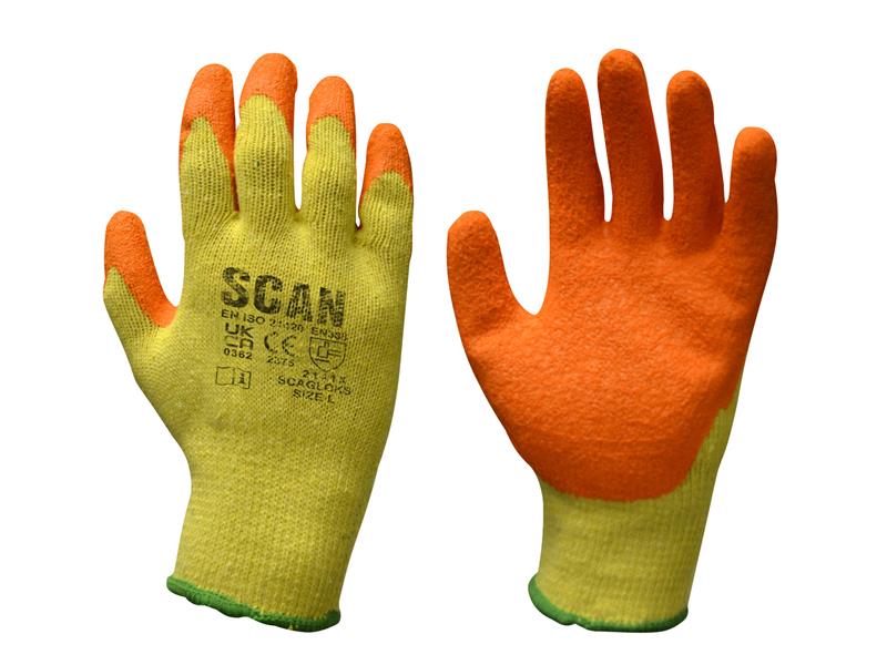 Scan Knitshell Latex Palm Gloves - XL (Size 10) (Pack 12) SCAGLOKSPKXL