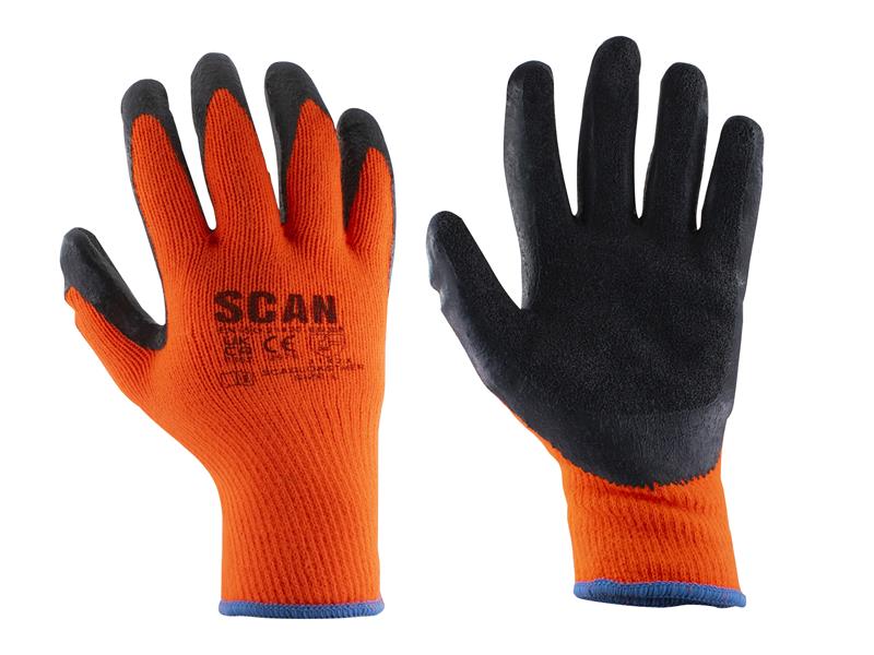 Scan Thermal Latex Coated Gloves - XL (Size 10) (Pack 5) SCAGLOKSTH5X