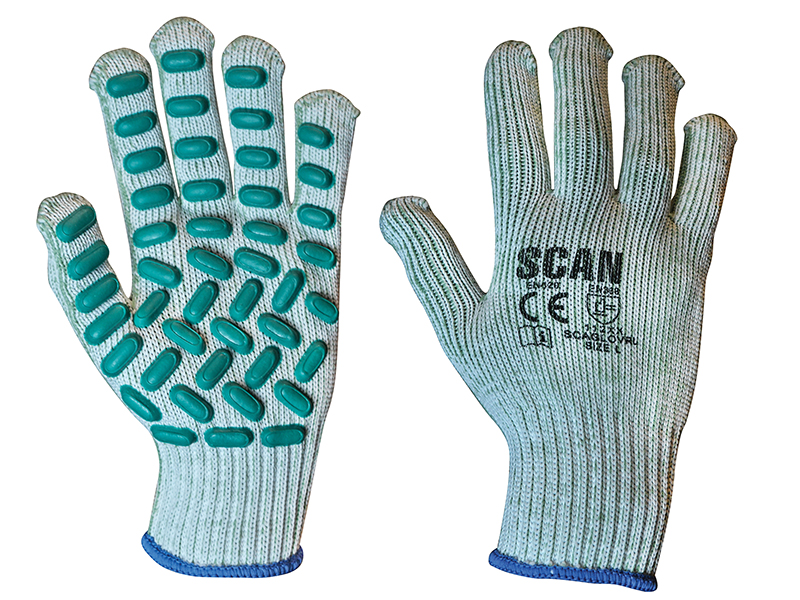 Scan Vibration Resistant Latex Foam Gloves - L (Size 9) SCAGLOVRL