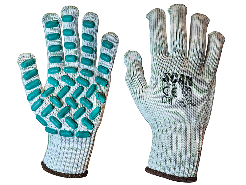Scan Vibration Resistant Latex Foam Gloves - XL (Size 10) SCAGLOVRXL