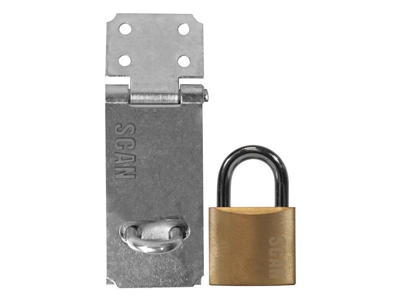 Scan Hasp and Staple 89mm + 40mm Padlock SCAPHSGP89