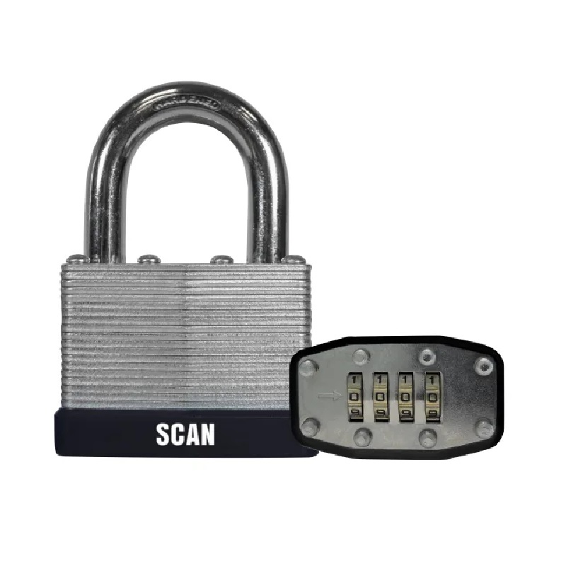 Scan Laminated Steel Combination Padlock 50mm