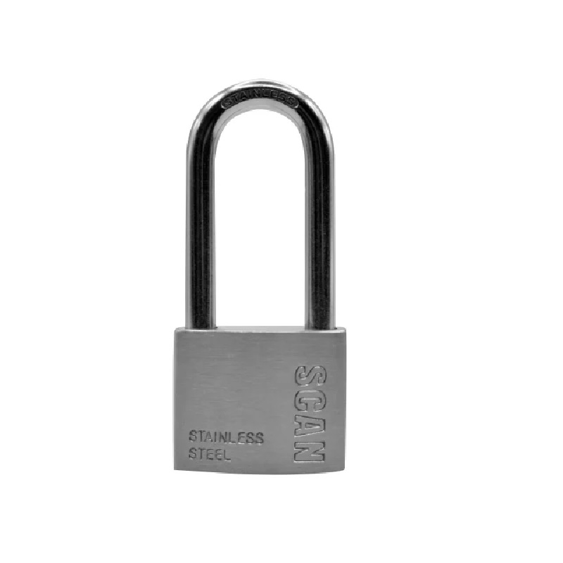 Scan Stainless Steel Padlock 50mm Long Shackle