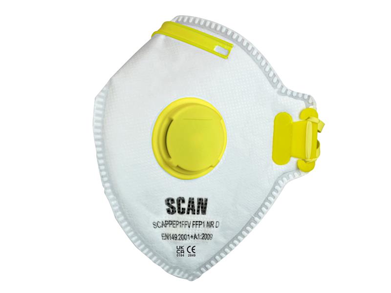Scan Fold Flat Valved Disposable Mask FFP1 (Pack of 10) SCAPPEP1FFVB