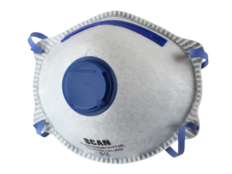 Scan Moulded Disposable Odour Mask Valved FFP2 Protection (Pack 3) SCAPPEP2OMV